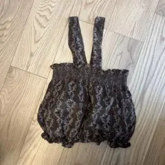 オーバーオール サロペット 花柄 ブラウン