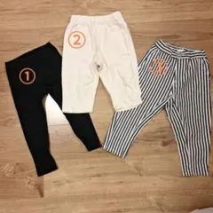 100cm キッズ長ズボン 3点セット