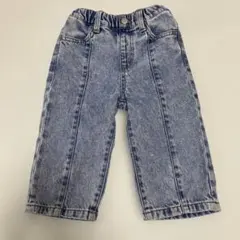 【キレイ】90cm ベビー ウォッシュドデニム ケミカルウォッシュ ズボン