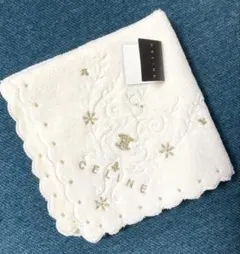 新品未使用 CELINE セリーヌ タオルハンカチ　マカダム　トリオンフ ロゴ