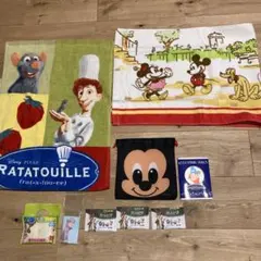 ディズニータオル、巾着袋、ペットボトルカバーなど