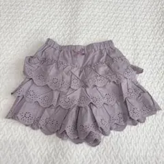 パープル短パン　キッズ130センチ