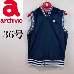アルチビオ archivio トップス 前後2WAYリボンベスト ネイビー - メルカリ