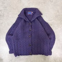 90's vintage ウール ケーブルニット カーディガン イングランド製