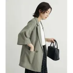 chocol raffine robe 半袖シャツジャケット カーキのサムネイル