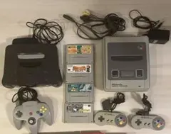 スーパーファミコン　ニンテンドー６４　本体　コントローラー　付属品　ソフトセット