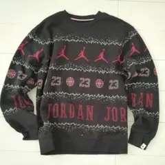 NIKE JORDAN 総柄 スウェット トレーナー ブラック S