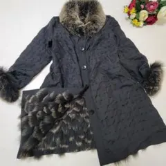 新品 希少 ✨ ミックス ファー コート レッキスラビット ブルー 