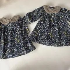 2点セット姉妹お揃いコーデ花柄ワンピース 90cm 100㎝