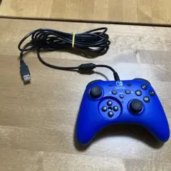 【中古品】Nintendo Switch 有線コントローラー 青 HORI