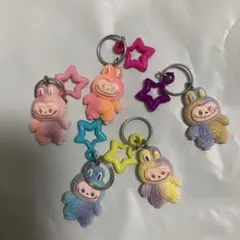 ラブブ カラフルアクリルキーホルダーセット