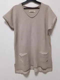 CROCODILE ニットベスト チュニックベージュ系