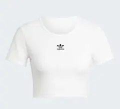 adidas ホワイト クロップドTシャツ S