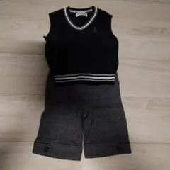 ベビー服 黒とグレーのセレモニースーツ