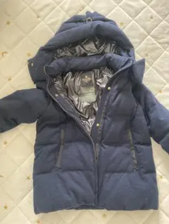 ナノユニバース西川ダウン2WAYウールフーデットダウンコートネイビー36M