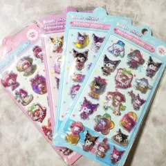 1セット限定　サンリオ　立体シール　四枚セット　キラキラ　ボンボンドロップシール