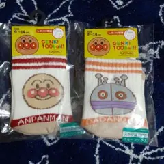アンパンマン だだんだん ベビー靴下 9-14cm 2足セット
