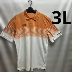 底値 le coq sportif ポロシャツ オレンジ ボーダー 3L 大きいのサムネイル