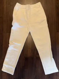 ZARA テクスチャー イージーパンツ S ホワイト