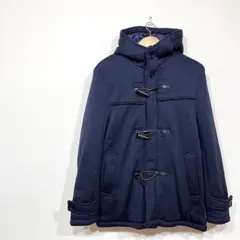 ダッフルコート　中綿入　フード付き　メンズＳ　紺　ネイビー