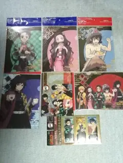 鬼滅の刃 クリアファイル5枚 しおり2種 セット