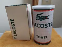【未開封】ラコステ（LACOSTE） 缶入り ジュニアスポーツタオル（箱付き）