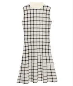 エイミーイストワール　シェパードチェックミニニットワンピース