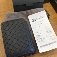美品 ボッテガ ヴェネタ イントレチャート レザー マネークリップ