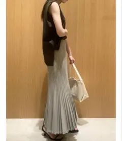 Mila Owen ニットプリーツマーメイドスカート