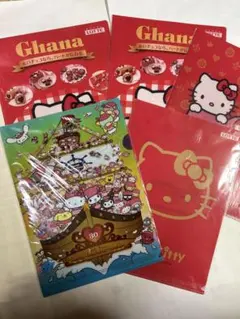 LOTTE Ghana Hello Kitty クリアファイル 4種5枚セット