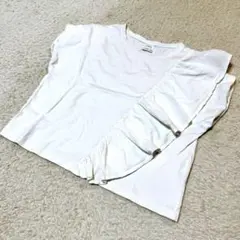ZARA フリル付きホワイトTシャツ 9-10歳