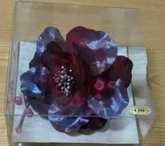 【美品】　髪飾り　落ち着いた赤紫色　結婚式　前撮り　成人式　卒業式　七五三
