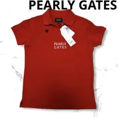 新品タグ付 パーリーゲイツ ドライマスター 半袖カノコ ポロシャツ 赤サイズ00