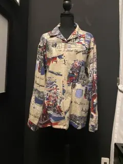 大幅お値下げ‼️BINDU パリ風景プリント 長袖シャツ　ユニセックス