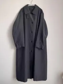 INDIVI VAI ロングコート ステンカラー スタンドカラー グレー