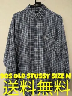 ル*ー様 激熱 90s 紺タグ STUSSY ステューシー 刺繍 ボタンダウンシ