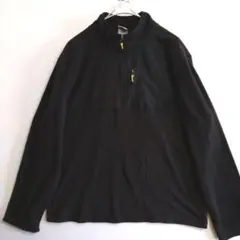 ★A6　STARTER　フリース　M　黒　ハーフジップ US古着