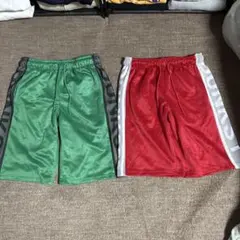 ハーフパンツ 2色セット 赤M緑Lサイズ