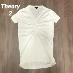 【美品】Theory 半袖カットソー　レーヨン素材　サマーニット　薄手のサムネイル