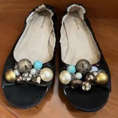 ALL BLACKフラットシューズ