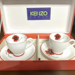 KENZO コクリコ ティーカップ ソーサー ポピー柄 ペア