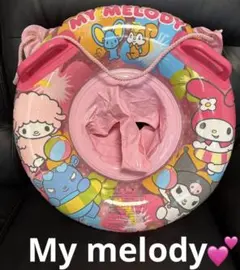 マイメロディ　バカンスシリーズ　浮き輪　ぬいぐるみストラップ　中古品 マイメロディ バカンスシリーズ 浮き輪 ぬいぐるみストラップ
