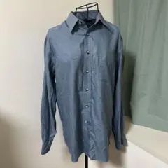 メンズ　長袖シャツ　チェックシャツ　チョコミントカラー