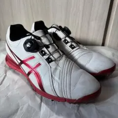 ASICS ゴルフシューズ ホワイト/レッド
