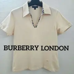 BURBERRY LONDON 半袖スキッパーポロシャツ M レディーストップス