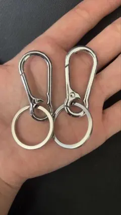 カラビナ　シルバー　キーホルダー用2個セット