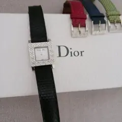 ✨稼働品✨Dior ディオール　腕時計　パリジェンヌ　純正ベルト　黒・赤・紺・緑のサムネイル