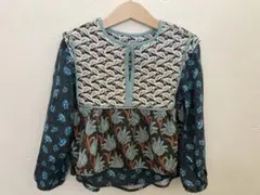 ZARA 花柄 長袖シャツ ブラウス　キルティング　116cm