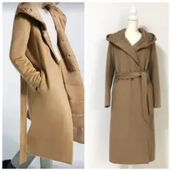 近年美品　Max Mara マックスマーラ　ウール　中綿　ベルト　コート