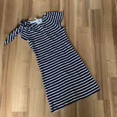 【大きいサイズ】MAX&Co. ストライプミニワンピース 半袖のサムネイル